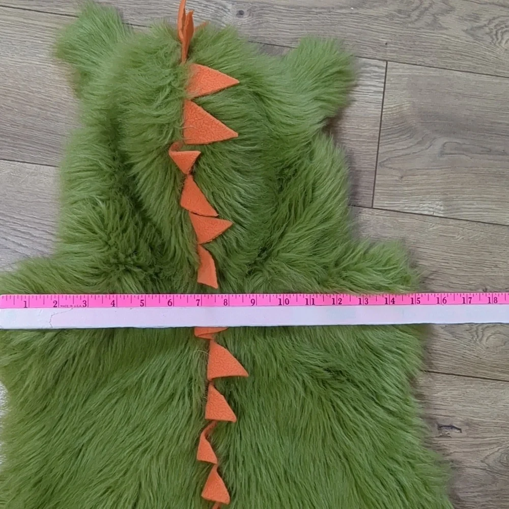GYMBOREE Cute Fluffy Green Monster Costume Dress Up Halloween size  6-7 years